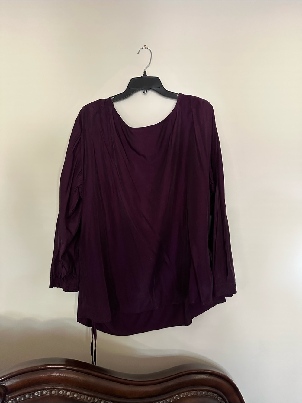 Eloquii Plum Long-Sleeve Draped Tunic